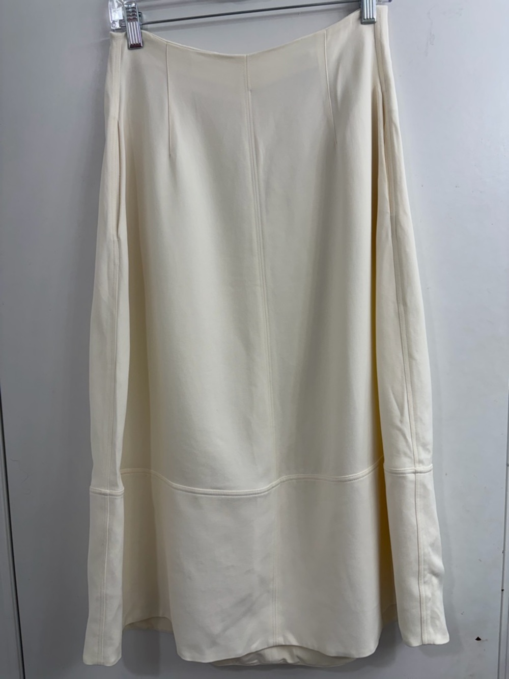 Elizabeth and James Cream Midi Skirt with Hidden Back Zip